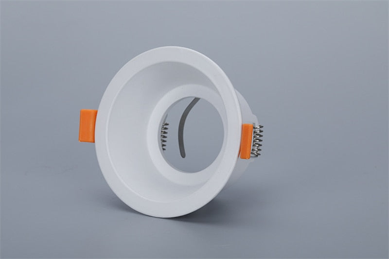 Round Recessed LED Ceiling Downlight Mounting Aluminum Frame MR16 GU10 Bulb Replaceable Spot Lamp Holder Socket Fitting Fixtures