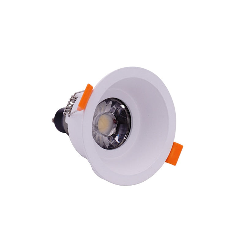 Round Recessed LED Ceiling Downlight Mounting Aluminum Frame MR16 GU10 Bulb Replaceable Spot Lamp Holder Socket Fitting Fixtures