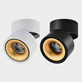 Dimmable COB LED Downlights Surface Mounted LED Ceiling Lamps 7W/10W/15W Foldable And 360° Rotatable Background Spotlights