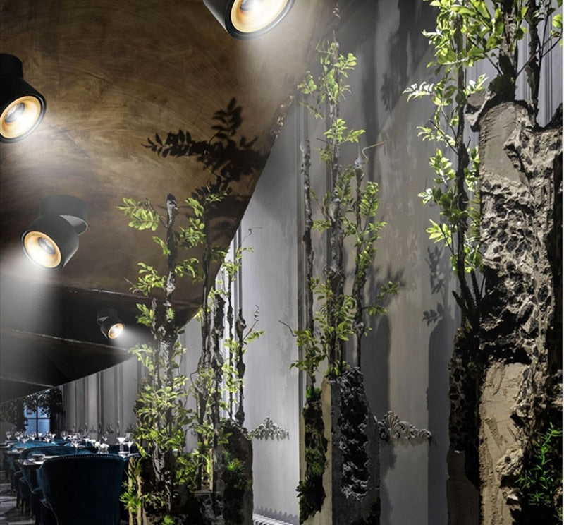 Dimmable COB LED Downlights Surface Mounted LED Ceiling Lamps 7W/10W/15W Foldable And 360° Rotatable Background Spotlights