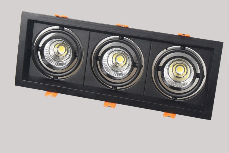 Black Super Bright Recessed square LED Dimmable Downlight COB 10w 20W 30w LED Spot light LED decoration Ceiling Lamp