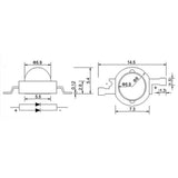 Copper Stent 3W Watt 100pcs a Lot 45mil 240LM High Power LED Light Diodes LED Bulb Chip Spot Light Downlight White Warm
