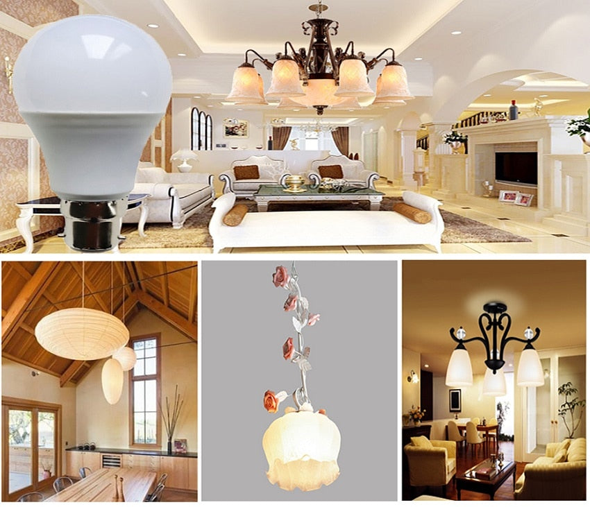 LED Bulb Lamps E27 B22 Lampada Lampe Bombilla Lamparas Bedroom Reading Downlight 3W 6W 9W 12W 15W 18W 110V 220V Cold White Warm