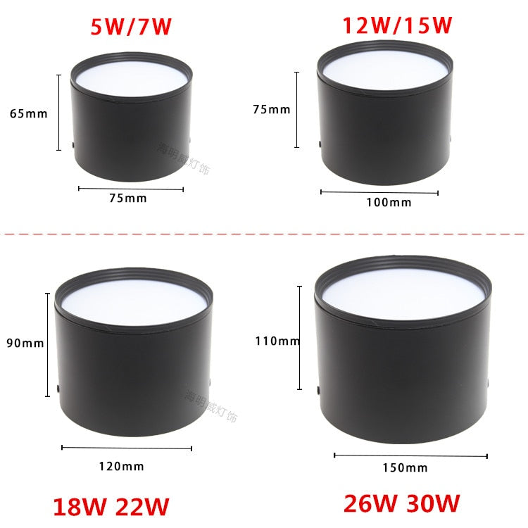 LED Dimmable Ceiling Downlight SMD5730 5W 7W 12W 18W 22W 24W AC85-265V Lamp Indoor Lighting Spot