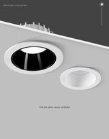 Anti-glare Recessed Ceiling Downlight lamp 7W 9W 15W 20W 35W 45W Dimmable cob led spot lights Ceiling Fixtures Lighting 85-265V