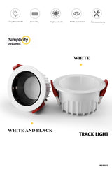 Anti-glare Recessed Ceiling Downlight lamp 7W 9W 15W 20W 35W 45W Dimmable cob led spot lights Ceiling Fixtures Lighting 85-265V