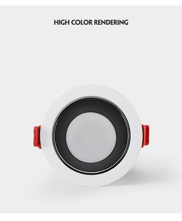 Anti-glare Recessed Ceiling Downlight lamp 7W 9W 15W 20W 35W 45W Dimmable cob led spot lights Ceiling Fixtures Lighting 85-265V