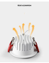 Anti-glare Recessed Ceiling Downlight lamp 7W 9W 15W 20W 35W 45W Dimmable cob led spot lights Ceiling Fixtures Lighting 85-265V