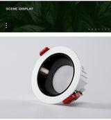 Anti-glare Recessed Ceiling Downlight lamp 7W 9W 15W 20W 35W 45W Dimmable cob led spot lights Ceiling Fixtures Lighting 85-265V