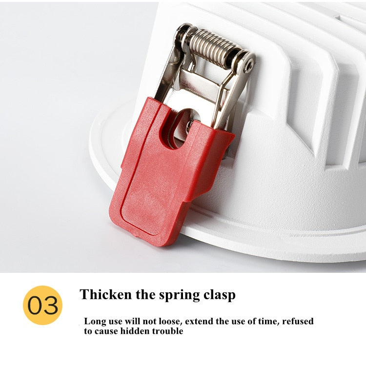 Anti-glare Recessed Ceiling Downlight lamp 7W 9W 15W 20W 35W 45W Dimmable cob led spot lights Ceiling Fixtures Lighting 85-265V