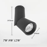 Dimmable Rotating LED Downlights 7W 9W 12W 15W COB LED Ceiling Spot Lights AC110-220V LED Wall Lamp Warm Cold White Indoor Lighting