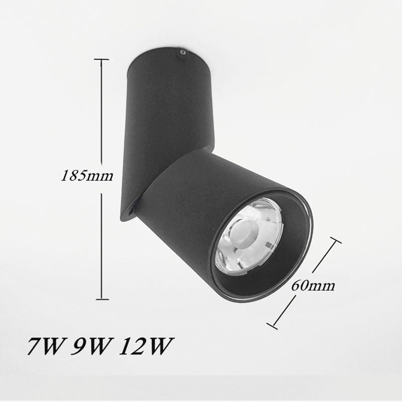 Dimmable Rotating LED Downlights 7W 9W 12W 15W COB LED Ceiling Spot Lights AC110-220V LED Wall Lamp Warm Cold White Indoor Lighting