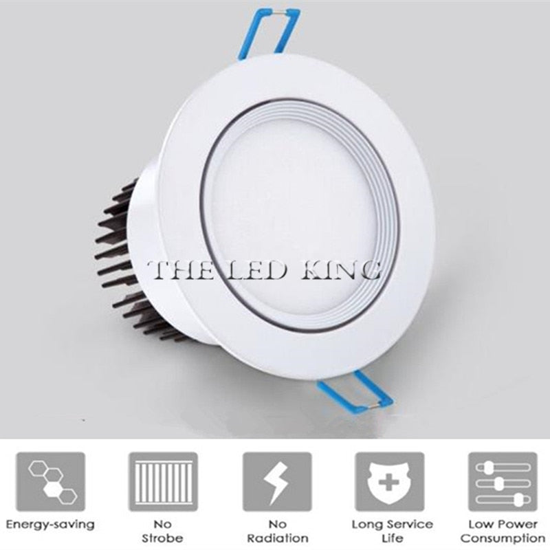 White Ultra gorgeous Dimmable LED COB Downlight AC110V 220V 6W/9W/15W/30w/60w Recessed LED Spot Light Decoration Ceiling Lamp