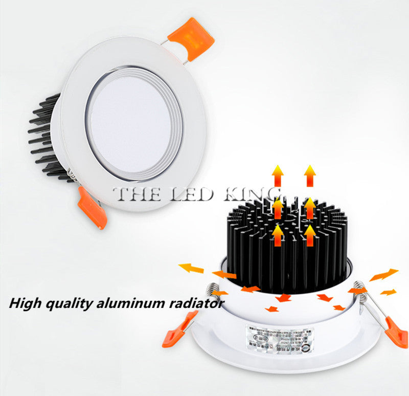 White Ultra gorgeous Dimmable LED COB Downlight AC110V 220V 6W/9W/15W/30w/60w Recessed LED Spot Light Decoration Ceiling Lamp