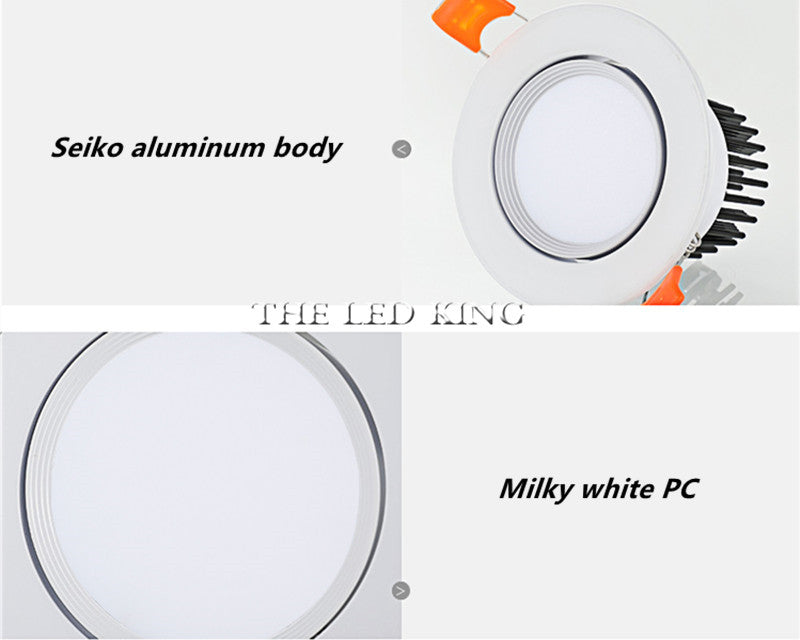 White Ultra gorgeous Dimmable LED COB Downlight AC110V 220V 6W/9W/15W/30w/60w Recessed LED Spot Light Decoration Ceiling Lamp