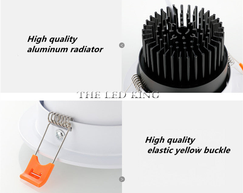 White Ultra gorgeous Dimmable LED COB Downlight AC110V 220V 6W/9W/15W/30w/60w Recessed LED Spot Light Decoration Ceiling Lamp