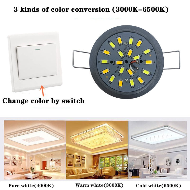 LED Downlight SMD 5730 3000K-6500K Transform Bulb 5W Integrated Light Source 220V For Crystal Chandeliers Retrofit Lamp