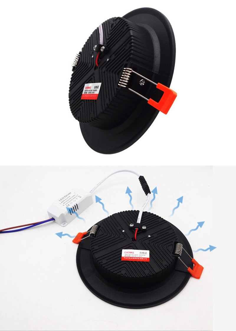 LED Recessed Ultra-thin LED Downlight Dimmable 30w 36w 110V-240V 5730 Ceiling Lamp 12W warm white For store supermarket lighting