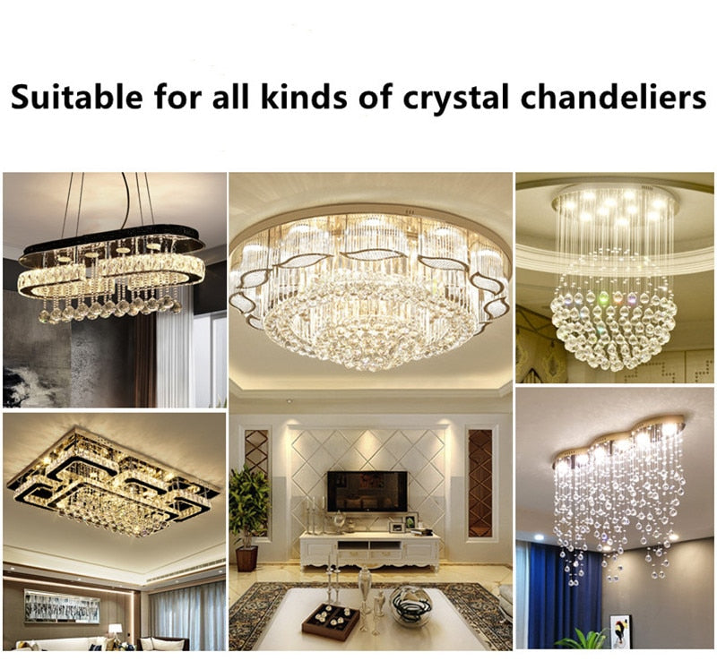 LED Crystal Spotlight Ceiling Chandelier Downlight 3000K-6500K Transform Bulb 5W Integrated Light Source 220V Retrofit Lamp