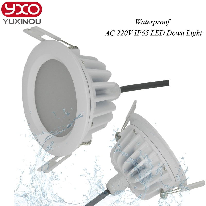 IP65 led downlights 5w 7w 9w 12w 15w 18w 20w 25w 30w led lamp led light dimmable waterproof led down light bathroom ac 85-265v