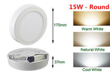 Led Panel Light Surface Mounted AC/DC 12V/24V 9W/15W/25W Round/Square Led ceiling Downlight Indoor lighting