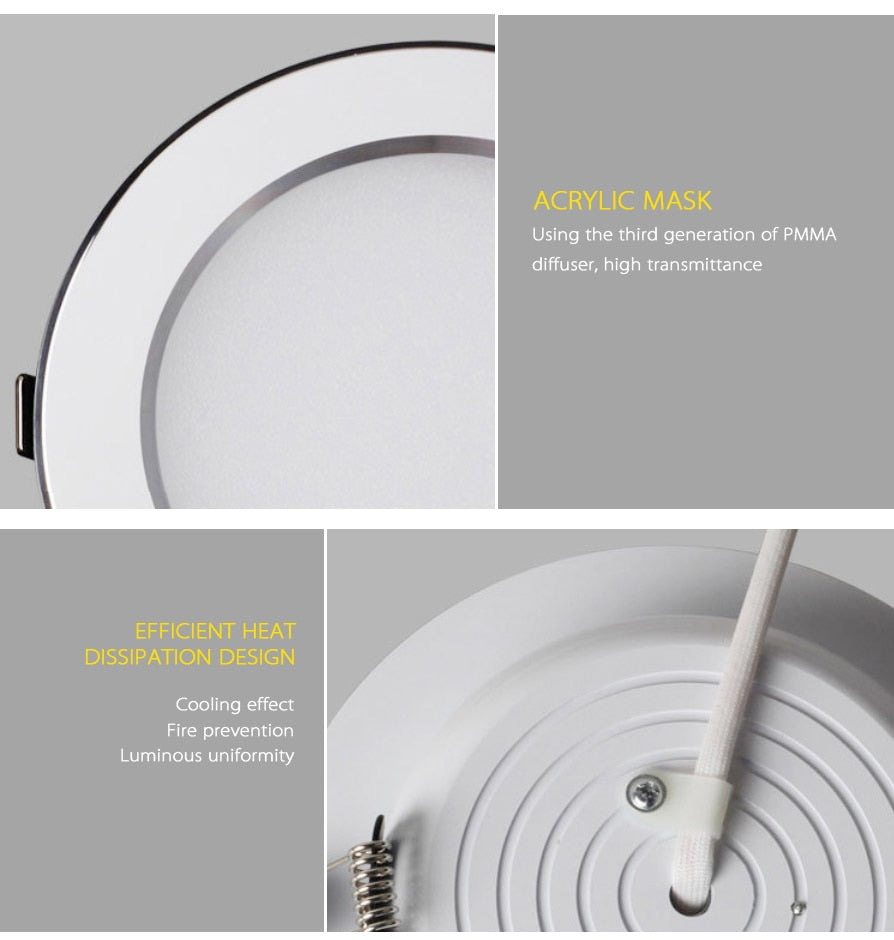 LED downlight lights High quality 3W / 5W/ 7W / 9W /12W /15W LED light indoor lamp AC230V Bulb lamp kitchen led lights