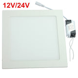 LED downlight 3W/6W/9W/12W/15W/25W Square LED panel Ceiling Recessed Light bulb lamp AC/DC12V- 24V with drive