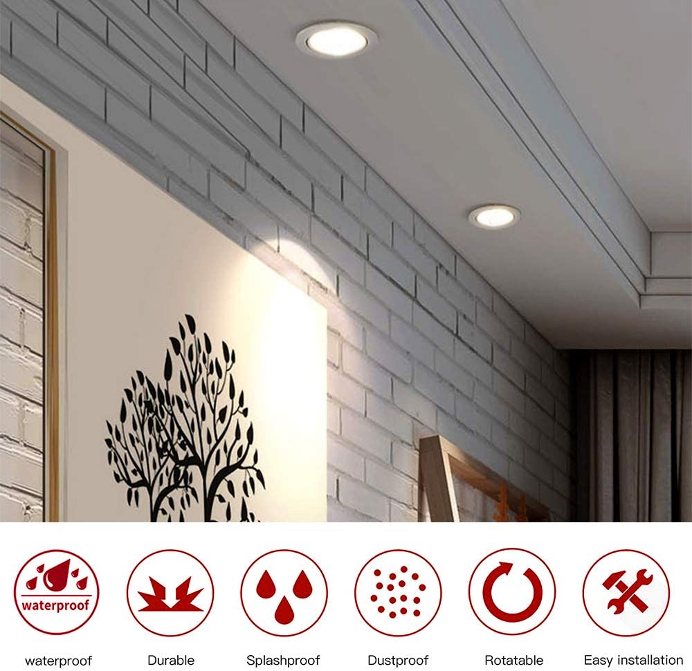 LED Recessed Downlight 18W 220V IP65 Waterproof Ceilings Lamp Integrated Ultra Slim Down Lights LED Driver Included