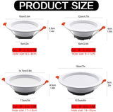 LED Recessed Downlight 18W 220V IP65 Waterproof Ceilings Lamp Integrated Ultra Slim Down Lights LED Driver Included