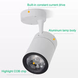 LED COB spotlights can be rotated down mounted downlights 7w 12w 20w 30w LED ceiling light spotlights for clothing store showroom