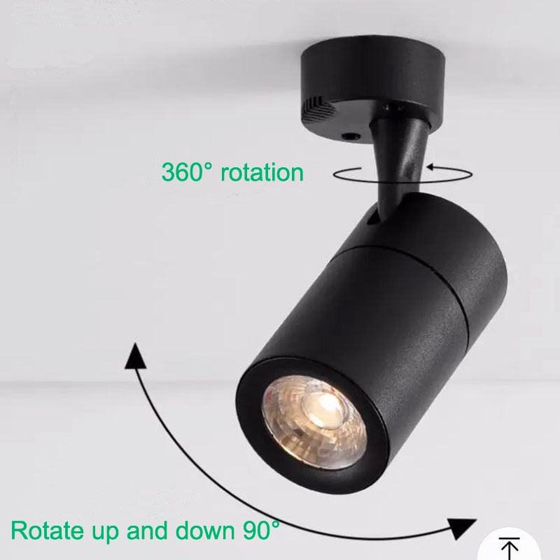 LED COB spotlights can be rotated down mounted downlights 7w 12w 20w 30w LED ceiling light spotlights for clothing store showroom