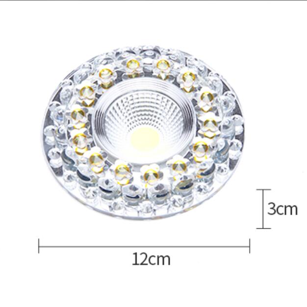 LED Downlight 3W Round Recessed Lamp 220V 230V 240V 110V Led Bulb Bedr ...