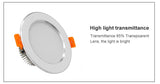 DBF New Silver+White LED Recessed Downlight Not Dimmable 5W 7W 10W 12W LED Ceiling Spot Lamp with AC110V 220V LED Driver