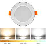 DBF New Silver+White LED Recessed Downlight Not Dimmable 5W 7W 10W 12W LED Ceiling Spot Lamp with AC110V 220V LED Driver