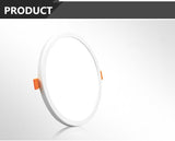 Ultra Thin Round Square AC 85-265V LED Panel Light 6W 8W 15W 20W Aluminum Ceiling Recessed Downlight open hole adjustable