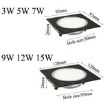 Led Downlight AC220V 240V 3W 5W 7W 9W 12W 15W LED Ceiling Round Recessed Lamp LED Spot Light For Bathroom Kitchen
