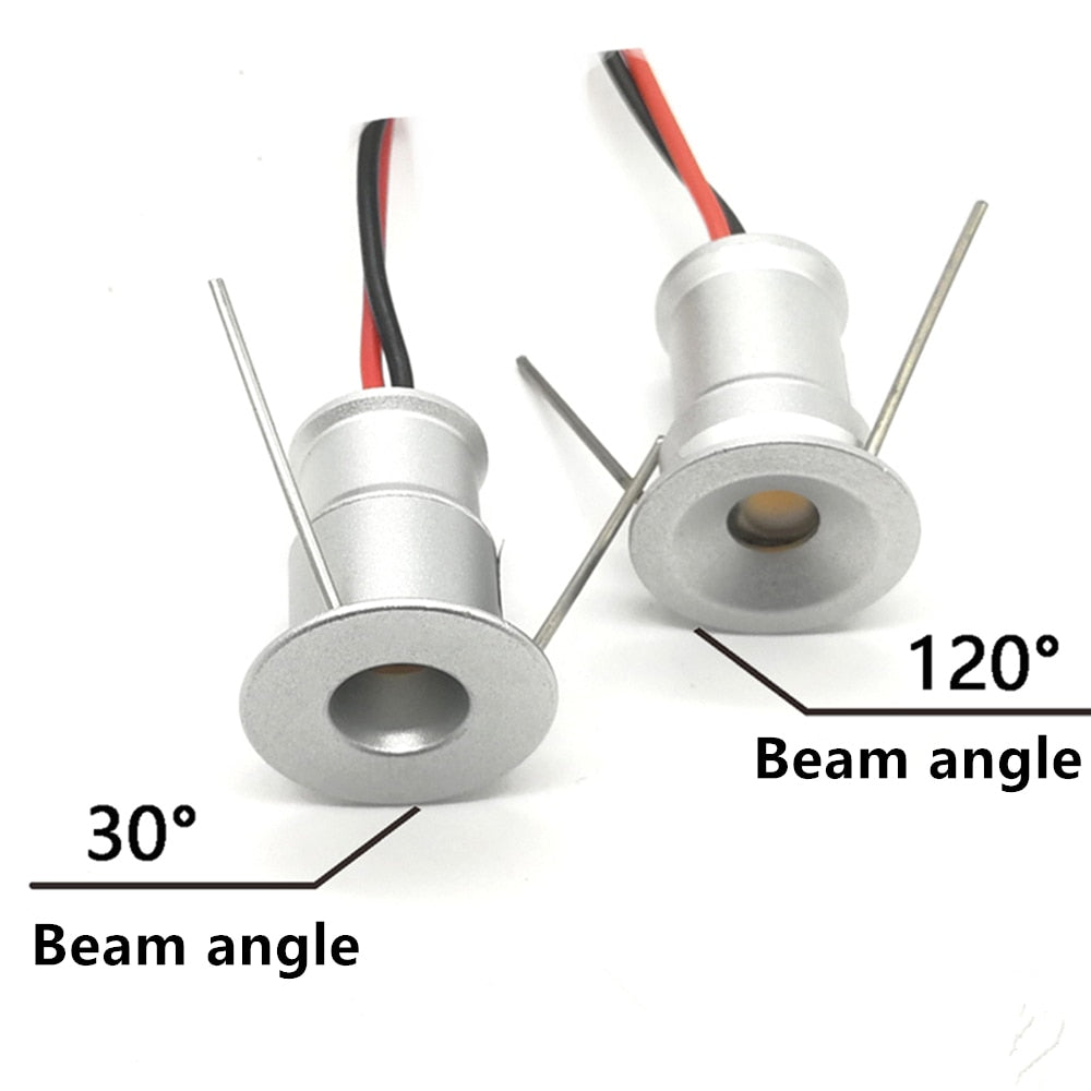Dimmable LED Downlight 1W Spot Light Indoor Ceiling Downlight Spotlight Showcase Cabinet Stair Light With Remote Control Adapter