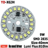 Dimmable led pcb plate 3W 5W 9W 20PCS AC 220V SMD integrated ic driver led heatsink installed SMD2835 For 12W led bulb downlight