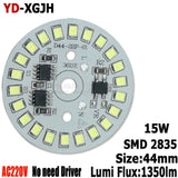 Dimmable led pcb plate 3W 5W 9W 20PCS AC 220V SMD integrated ic driver led heatsink installed SMD2835 For 12W led bulb downlight
