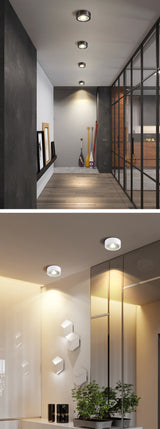 copper mounted downlight led ultra-thin non-opening background wall ceiling spotlight Nordic entrance hallway small light