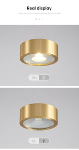 copper mounted downlight led ultra-thin non-opening background wall ceiling spotlight Nordic entrance hallway small light