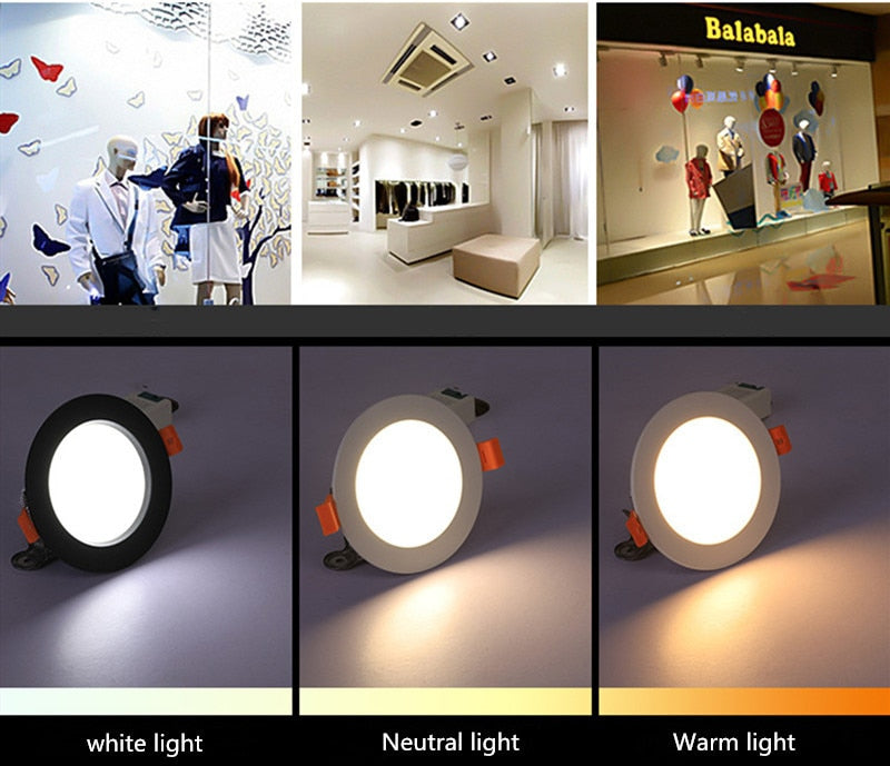 LED Downlights 3W 5W 7W 9W 12W 15W 18W 24W 30W LED Downlight Outdoor Leds Ceiling Lamp For Bathroom Bulb