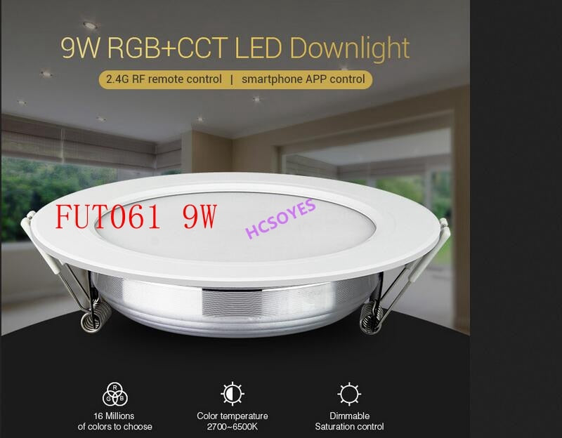 MIBOXER FUT061 FUT060 25W 9W RGB+CCT LED Downlight waterproof Ceiling Spotlight AC110V 220V recessed Led panel lights WIFI APP