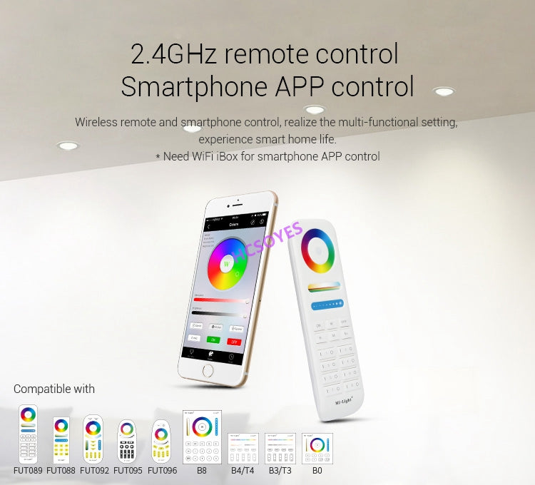 MIBOXER FUT061 FUT060 25W 9W RGB+CCT LED Downlight waterproof Ceiling Spotlight AC110V 220V recessed Led panel lights WIFI APP