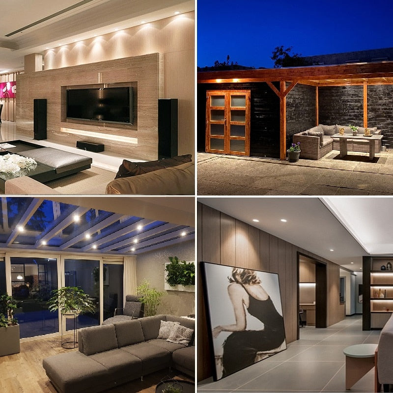 etrnLED 3W Mini LED Spotlights Angle Rotatable Adjustable 12V 24V Dimmable Recessed Downlight Ceiling Spots Light Cabinet Home