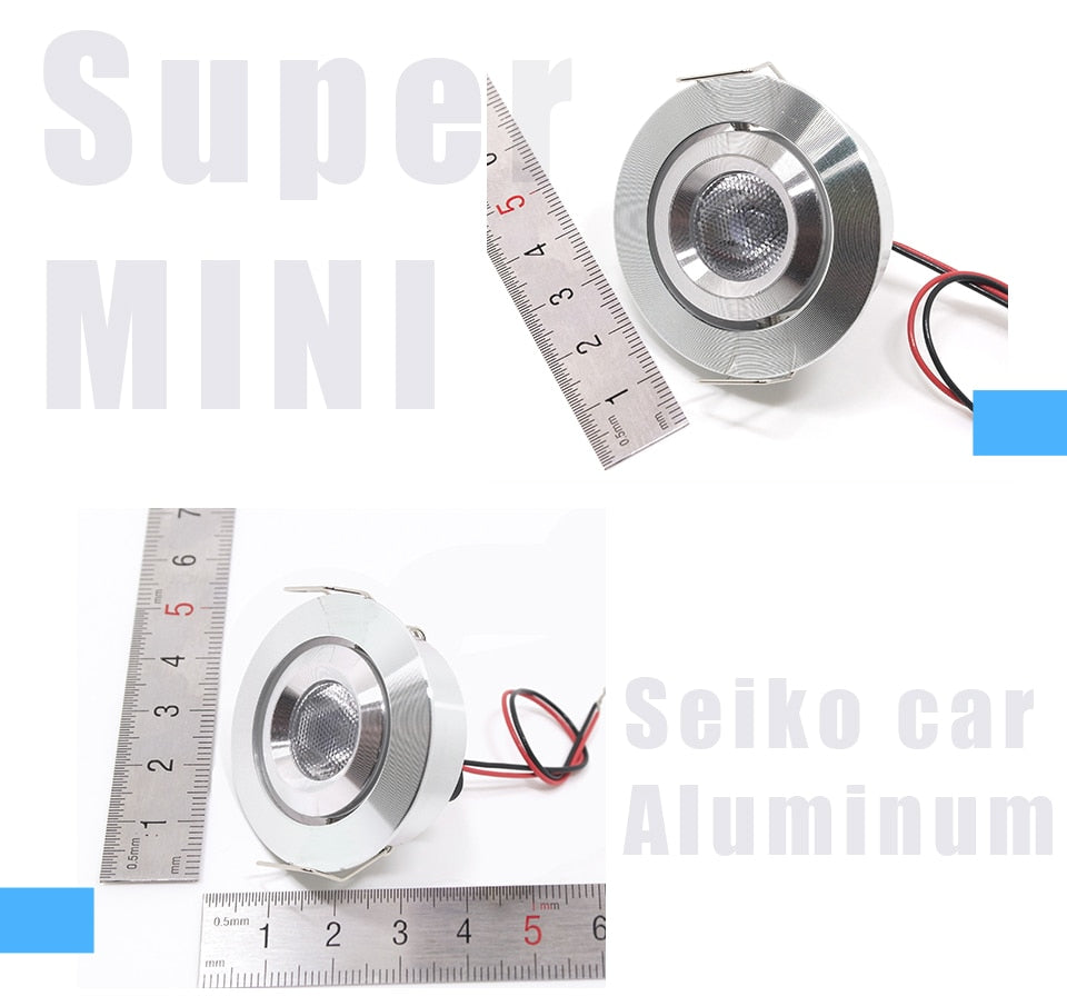 etrnLED 3W Mini LED Spotlights Angle Rotatable Adjustable 12V 24V Dimmable Recessed Downlight Ceiling Spots Light Cabinet Home