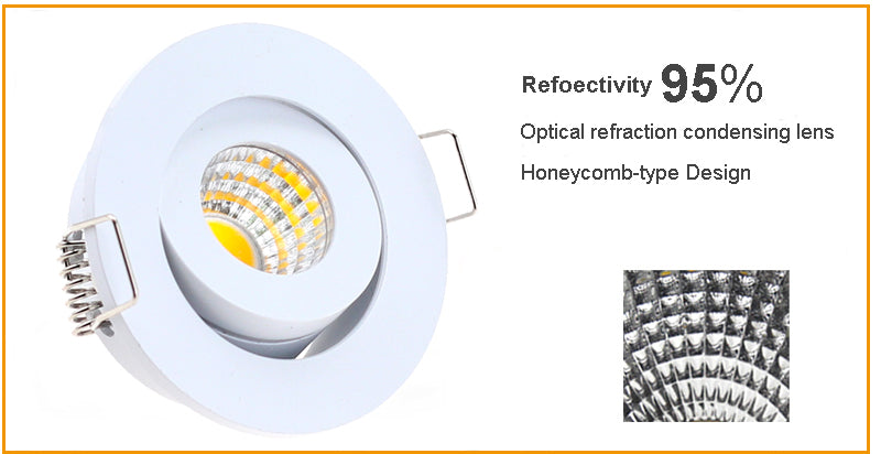 LED Spotlights Ceiling Downlights Recessed Dimmable Waterproof  For Bathroom Kitchen Bathhouse Indoor And Outdoor Lighting