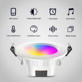 Recessed LED Ceiling Light Dimmable Smart Home Ceiling Lamp 220V 110V LED Spot Light RGB Color Changing 5W Round Downlight