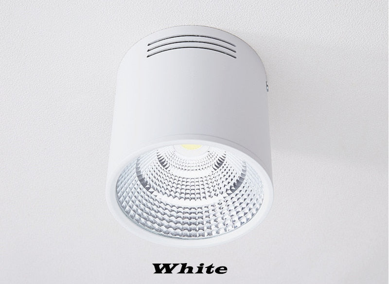 Dimmable Surface mounted COB LED Downlight 7W 9W 12W 15W 20W LED Ceiling Spot Light AC85-265V LED Ceiling Lamp Indoor Lighting