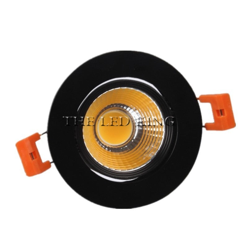 Round Black Dimmable LED COB Downlight 7W 9W 12W 15W 18W 24W LED Recessed Ceiling Downlight LED COB Spot Light AC85-265V